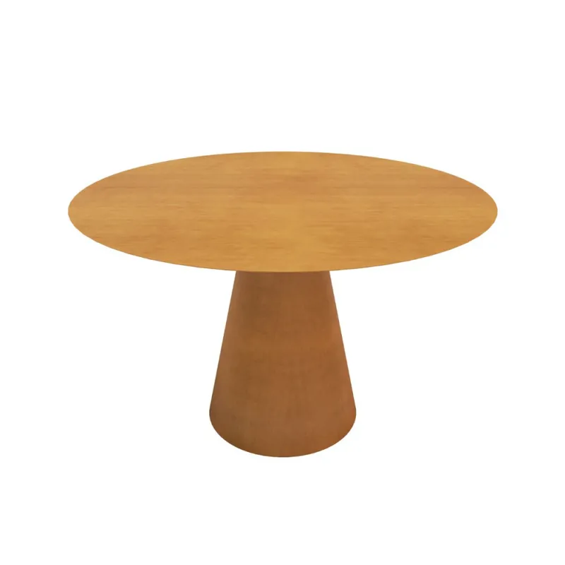 Mesa de Comedor Cone - Redonda - 120 - Roble en Beige - Mesas de comedor, Uruguay | NYR