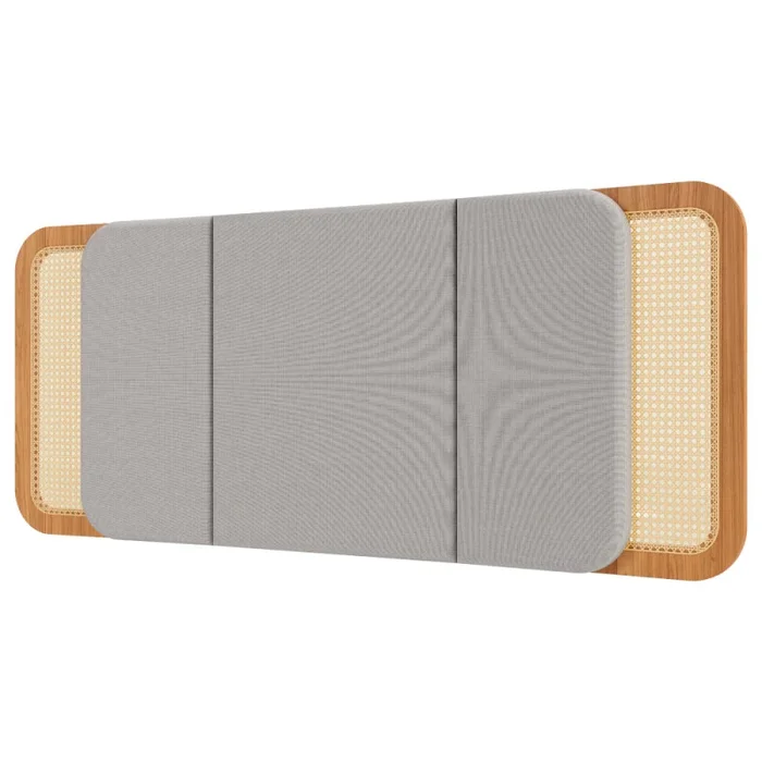Respaldo de Cama Valeria con Ratan Natural 170cm Curvo - 100% MDF en Beige - Respaldos de cama, Uruguay | Balton, vista 7