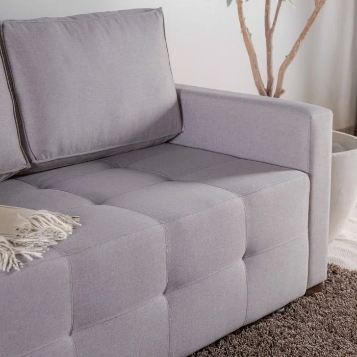 Sofá Cama Torres 2 Cuerpos - Gris en Gris - Sillones y sofás, Uruguay | Fábrica Italiana, vista 5