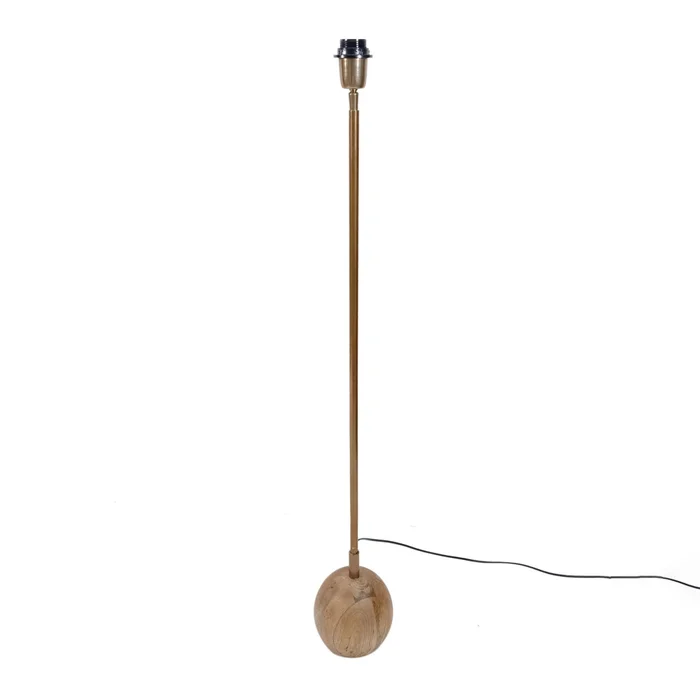 Pie de lámpara Metal y madera Natural/beige Vml-13510 en Madera natural - Lámparas de mesa, Uruguay | Le Blanc