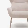 Butaca Belina - de chenilla beige y acero con acabado blanco en Beige - Butacas, banquetas y puffs, Uruguay | Kavehome, vista 5 de 10