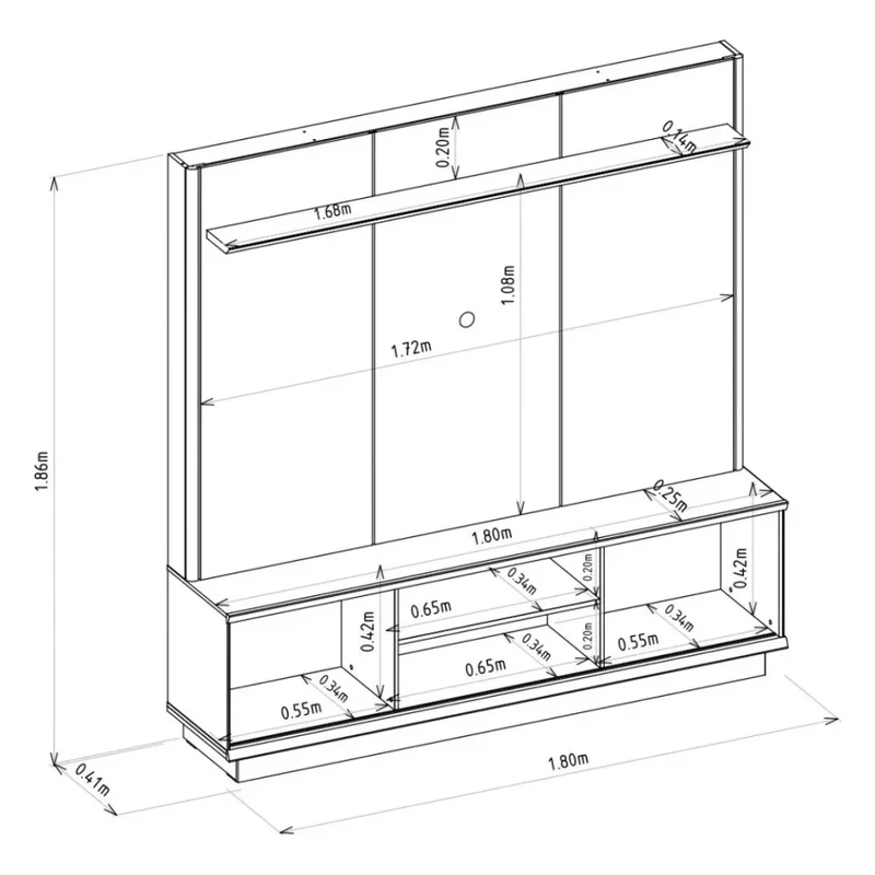 Modular para Tv Ravenna Canela/Banco - Línea Haus en Madera natural - Muebles para TV, Uruguay | Ecowood, vista 5