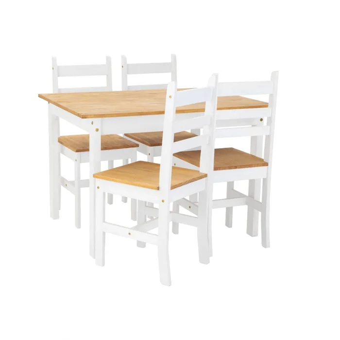 Juego de Comedor 4 Sillas - Línea Monterrey - Blanco en Blanco - Sillas, Uruguay | Ecowood, vista 2