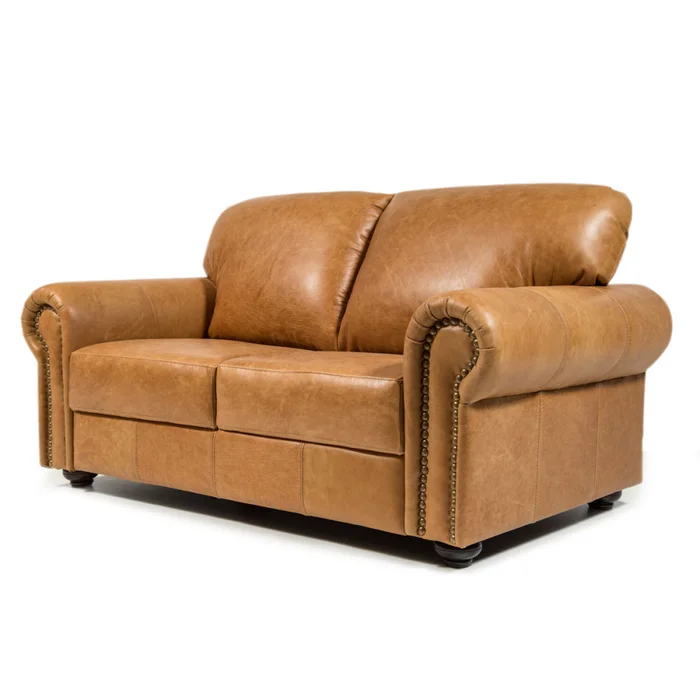 Sofá Elite - Cuero Natural - 2 cuerpos - A fabricar en Marrón - Sillones y sofás, Uruguay | NYR
