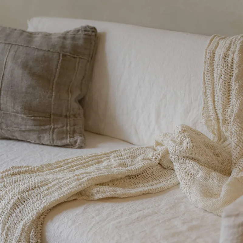 Throw Pai en Blanco - Textiles, Uruguay | De Arcos