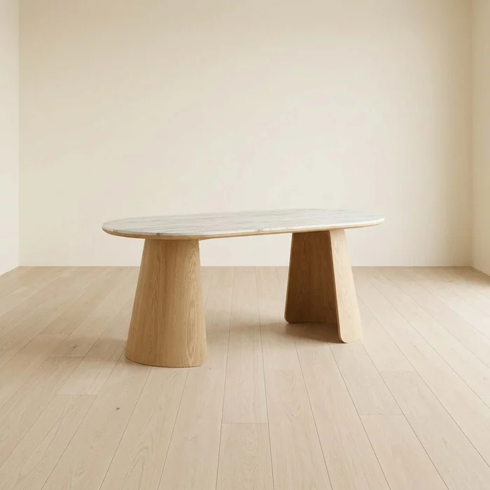 Mesa De Comedor Mdf Blanco Lavanda en Blanco - Mesas de comedor, Uruguay | Divino