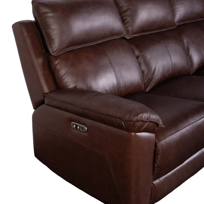 Recliner Eléctrico 3 Cuerpos Cuero-y-simil-cuero Marron Joshua en Marrón - Sillones y sofás, Uruguay | Divino, vista 8