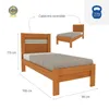 Cama Safira 1 Plaza en Madera natural - Dormitorio, Uruguay | Palermo Casa Deco, vista 3 de 3