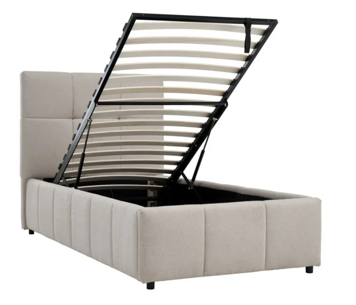 Estructura cama VEMMELEV 1 Plaza 90x190 beige en Beige - Dormitorio, Uruguay | JYSK, vista 3
