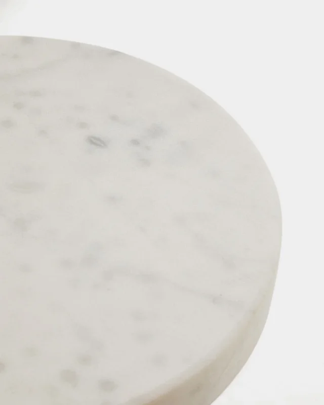 Lámpara de pie Madali de acero - con acabado blanco y mármol blanco en Blanco - Lámparas de pie, Uruguay | Kavehome, vista 6