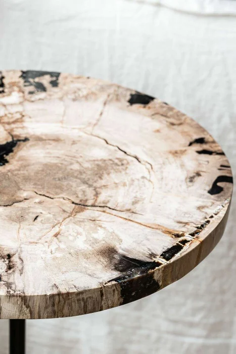 MESA PETRIFICADA TUBIANA - BASE CEMENTO - 45 CM en Multicolor - Mesas de living, Uruguay | La Iberica, vista 2