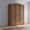 Ropero Curvo 3 Puertas Madera Maciza Línea Monterrey - Oscuro/Nogal en Marrón - Roperos y placares, Uruguay | Ecowood, vista 2 de 3