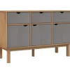 Aparador 3P y 3C Mel/Gris Linea Nordica en Madera Maciza - Comedor, Uruguay | Que Sal Muebleria, vista 7 de 16