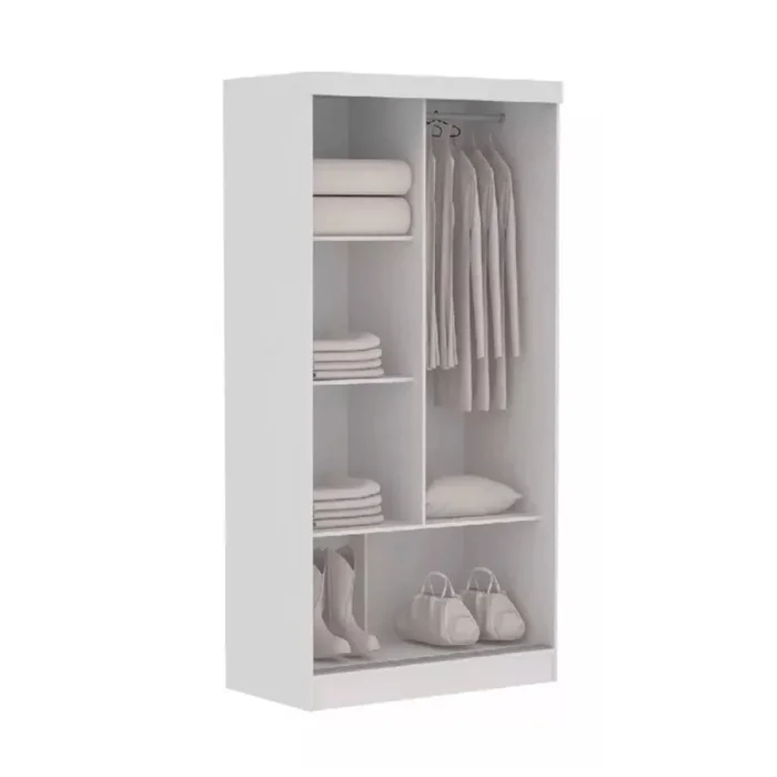 Ropero Dalia 2 Puertas Correr Blanco Mdp en Blanco - Roperos y placares, Uruguay | Albanés, vista 2