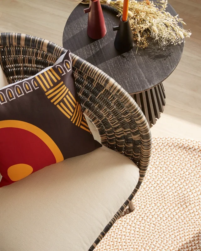 Alfombra Rodhe Ø 150 cm - beige en Beige - Alfombras, Uruguay | Kavehome, vista 3
