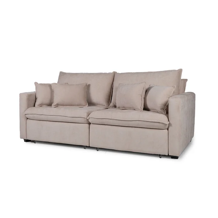 Sofá Cama Carmín - Tela Microfibra - 12072 (Beige) en Beige - Sillones y sofás, Uruguay | Nyr