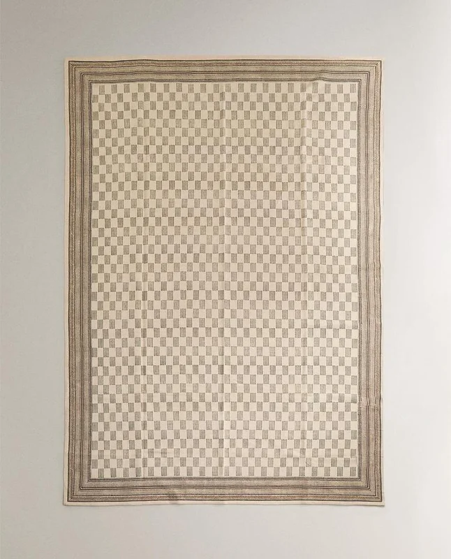 ALFOMBRA ALGODÓN BLOCK PRINT en Beige - Alfombras, Uruguay | Zara Home, vista 3