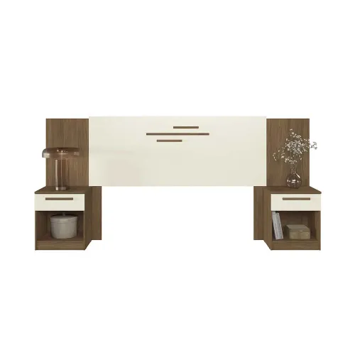 Respaldo Dormitorio 2 Plazas Queen Mesas De Luz 1 Cajon - Respaldos de cama, Uruguay | Soy Hogar