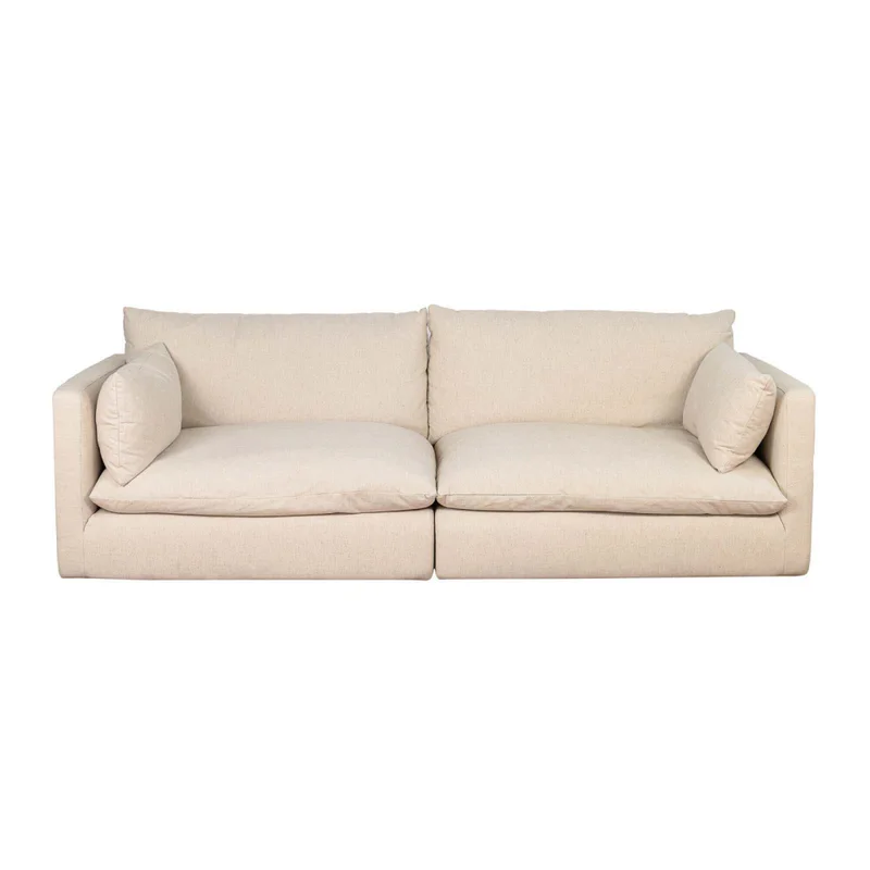 Sofá C/fundas Desmontables 3 Cuerpos Tela Natural-beige La Jola Crudo en Blanco - Sillones y sofás, Uruguay | Divino, vista 3