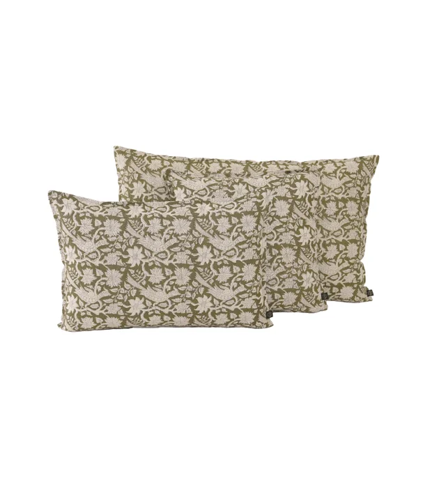 ALOMHADON JAIPUR LINO en Verde oliva - Textiles, Uruguay | Más Infinito Casa