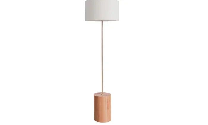 Lampara de Pie en Metal y Madera en Multicolor - Lámparas de pie, Uruguay | Finkel
