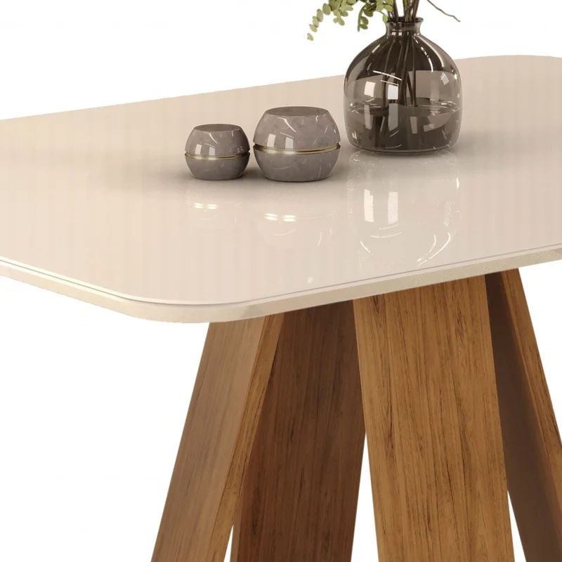 Mesa de Comedor 120 - Linea Celeste Milan - Beige en Beige - Mesas de comedor, Uruguay | Rústico Hogar, vista 4