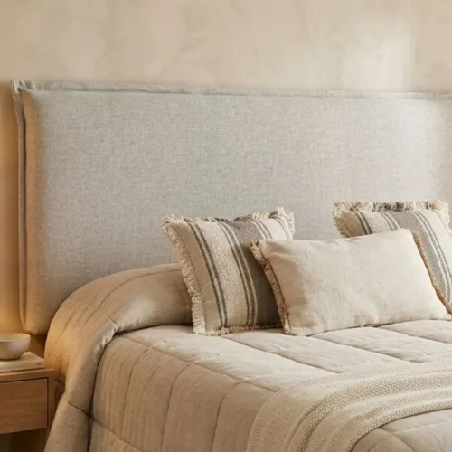 Respaldo con Diseño de Pestaña en Beige - Respaldos de cama, Uruguay | Finkel