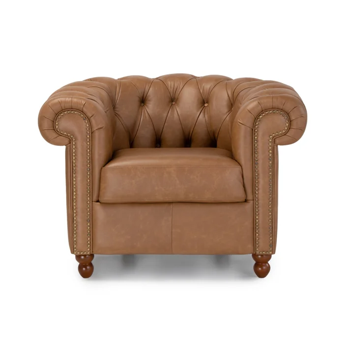 Butaca Munique - Cuero Advanced - Mostarda - (Preventa) en Beige - Butacas, banquetas y puffs, Uruguay | Nyr, vista 5