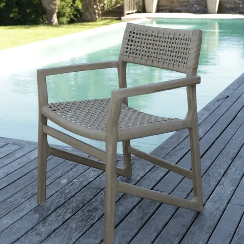 SILLA CARACAS C/BRAZOS TEKA en Gris - Sillas, Uruguay | Masinfinito Casa