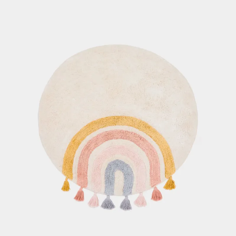 Alfombra redonda Tadea algodón arcoíris multicolor Ø 100 cm en Multicolor - Alfombras, Uruguay | Kavehome