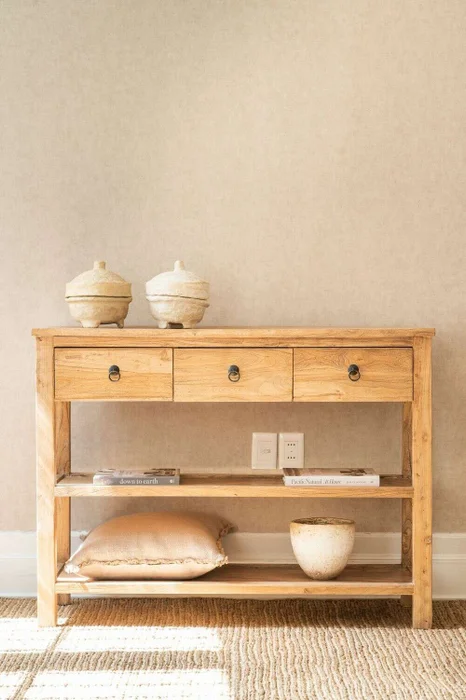 APARADOR / MESA DE ARRIMO OLMO - 1.20 MTS en Madera natural - Bibliotecas, Uruguay | La Iberica, vista 5