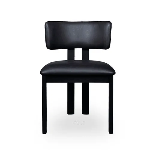 SILLA HANNA ROBLE Y CUERO en Negro - Sillas, Uruguay | Masinfinito Casa