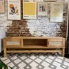 Rack 160cm - Madera de Pino y Rattan Natural - Linea Yakarta - Muebles para TV, Uruguay | Berna home, vista 3 de 11