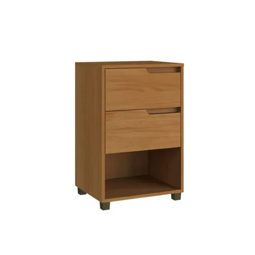 Mesa De Luz 2 Cajones 1 Espacio Dormitorio 100% Mdf en Marrón - Mesas de living, Uruguay | Soy Hogar