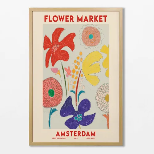 Flower Market - Amsterdam en Multicolor - Láminas, Uruguay | La Cuadrería