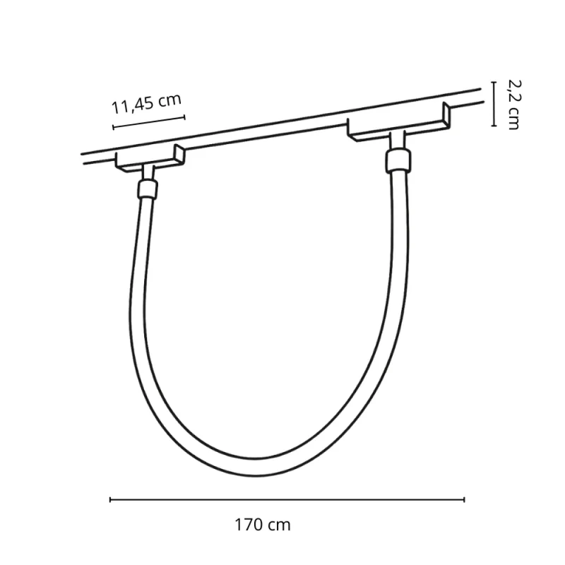 Tubo Flexible para Riel Magnético 360° 2700K Negro en Negro - Lámparas colgantes, Uruguay | Serlux, vista 6