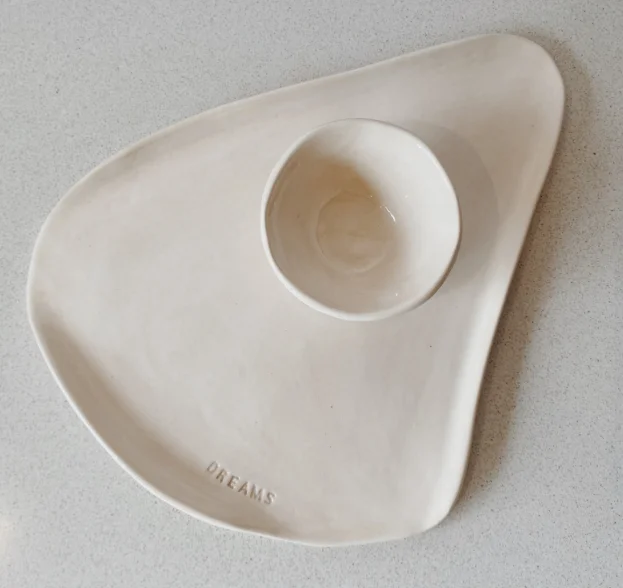 Set Tabla y Dip de Cerámica en Blanco - Decoración, Uruguay | Dreams On Time, vista 3
