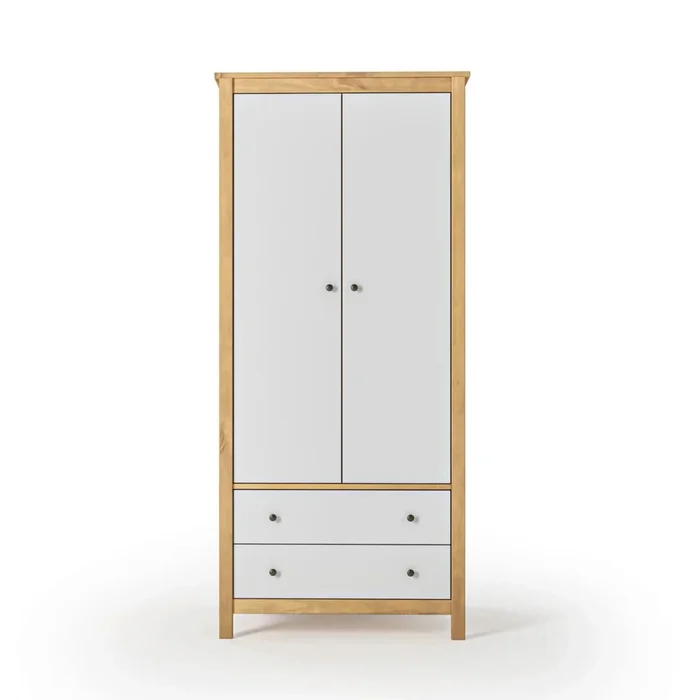 Ropero 2 Puertas 2 Cajones - Línea Maden - Blanco en Blanco - Roperos y placares, Uruguay | Ecowood, vista 4