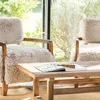 BUTACA WOOLY - WALNUT Y PELO LARGO en Beige - Butacas, banquetas y puffs, Uruguay | La Iberica, vista 6 de 23