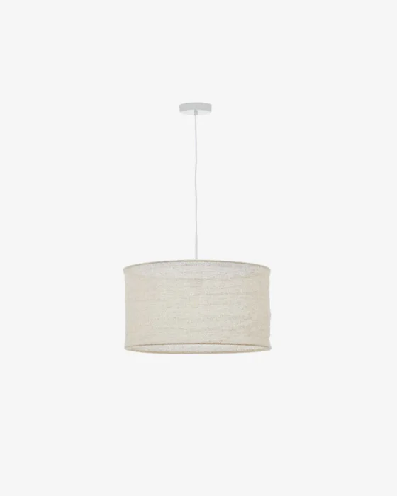 Pantalla para lámpara de techo Mariela de lino con acabado beige Ø 50 x 30 cm en Beige - Lámparas colgantes, Uruguay | Kavehome