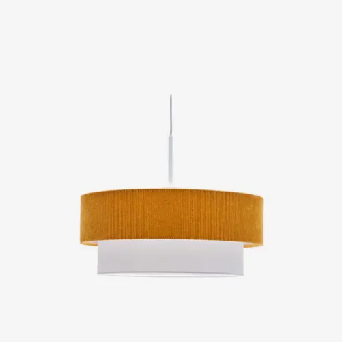 Lámpara de techo Bianella de algodón - y pana mostaza Ø 40 cm en Amarillo - Lámparas colgantes, Uruguay | Kavehome