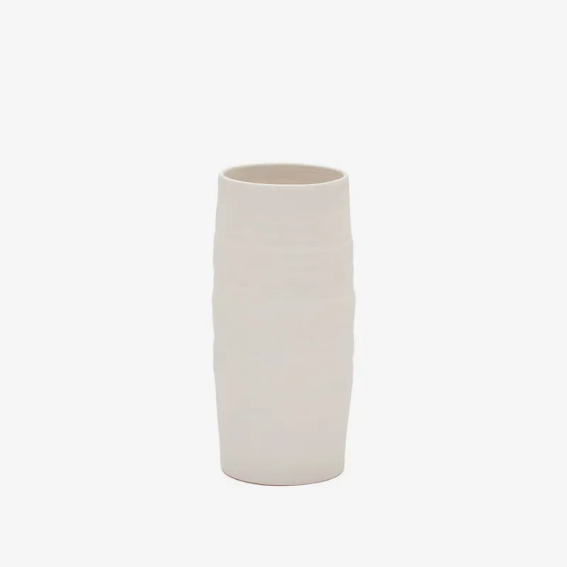 Jarrón Macae de cerámica blanco Ø 27 cm en Blanco - Jarrones, Uruguay | Kavehome