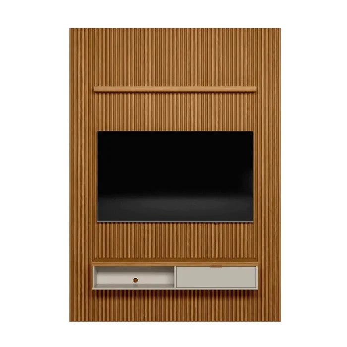 Panel para tv Ripado Murcia 180cm con Listones de Madera en Madera natural - Muebles para TV, Uruguay | Balton