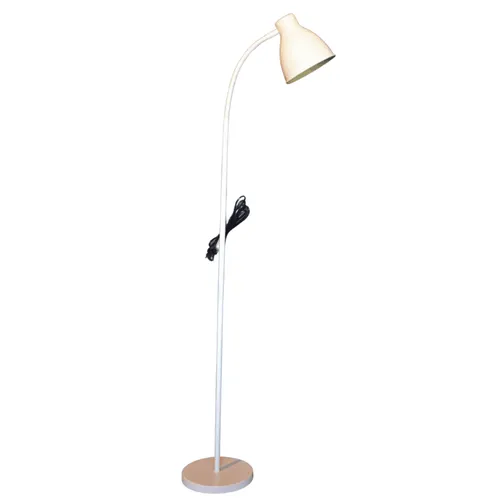 L.PIE ESTEBAN DISTRESSED WHITE 135CM en Off-white - Lámparas de pie, Uruguay | Masinfinito Casa