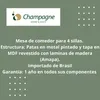 MESA COMEDOR REDONDA - TAPA TIZA - BASE TIZA en Blanco - Mesas de comedor, Uruguay | Champagne Home, vista 3 de 4