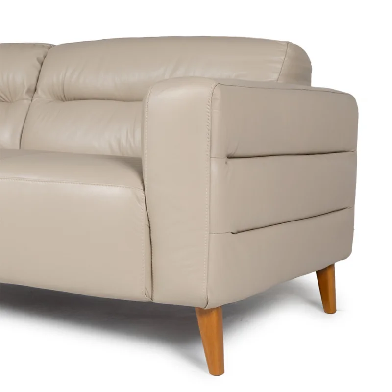 Sofá Bonner - Cuero Básico - 3 cuerpos - 519 (Beige) en Beige - Sillones y sofás, Uruguay | Nyr, vista 4