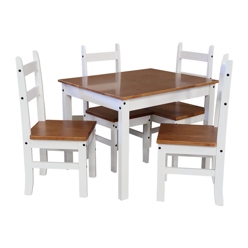 Juego Comedor Mesa 4 Sillas Linea Mexicana Madera en Blanco - Muebles, Uruguay | Soy Hogar, vista 6