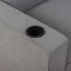 Sofá Cama 2 Cuerpos Tela Gris Miley Gris Osc en Gris - Sillones y sofás, Uruguay | Divino, vista 7 de 9