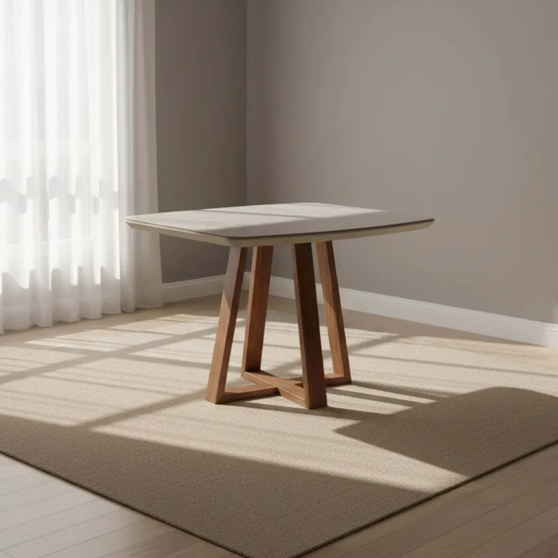 Mesa De Comedor Mdf-y-madera Blanco Bennett en Blanco - Mesas de comedor, Uruguay | Divino