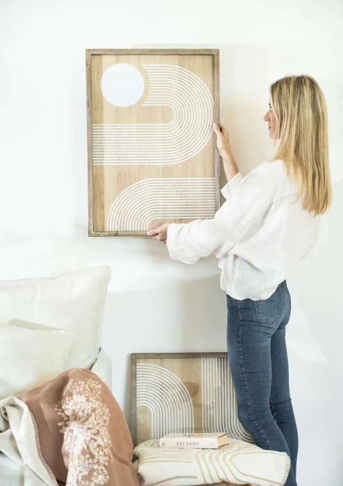 CUADRO GEO 2 - 70 X 50 CMS en Madera natural - Decoración de pared, Uruguay | La Iberica, vista 5